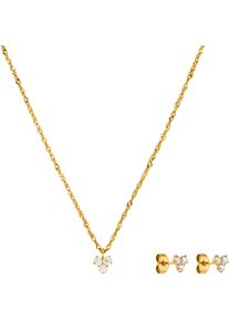 PURELEI Damen Ohrring und Ketten Set "Schmuck Geschenk Edelstahl Mahina Club Konani, 2310-MC-Konani-Gold", gold, Edelstahl, Schmuck-Sets, mit