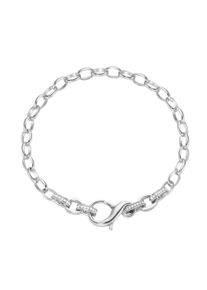 Damen Armband "Ankerkette mit Zirkonia, Silber 925", 19cm, Silber 925 (Sterlingsilber), silber, Giorgio Martello MILANO, Silber 925 (Sterlingsilber),