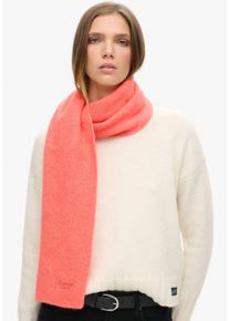 Superdry Damen Strickschal "SOFT RIB KNIT SCARF", rot, casual, unifarben, Strick, Materialmix, Modetücher