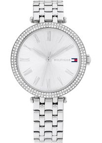 Tommy Hilfiger Damen Quarzuhr "NATALIE", silber, Armbanduhren, Armbanduhr, Damenuhr, Glaskristalle, Edelstahlarmband