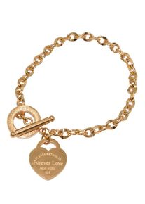 Firetti Damen Armband "Schmuck Geschenk Armschmuck Armkette Herz LIEBE", Edelstahl, gold, Edelstahl, Armbänder, Made in Germany