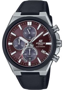 CASIO EDIFICE Herren Chronograph, schwarz, Armbanduhren, Solaruhr, Armbanduhr, Herrenuhr, Saphirglas, Edelstahlarmband