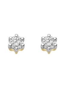 Adelia´s ADELIA ́S Damen Paar Ohrhänger, Damen, 0,2 ct VVS = sehr sehr kleine Einschlüsse, Gelbgold 585-Gold-Diamanten, gold, Gelbgold 585, Gold, Diamanten,