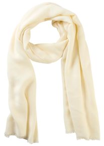 Laura Scott Damen Schal, beige, casual, unifarben, Web, Obermaterial: 100% Viskose, Modetücher, Schal-Tuch mit feinen Fransen - neue Farbe champagner