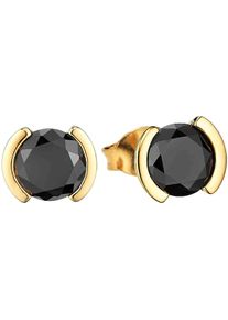 HECHTER PARIS Damen Paar Ohrstecker "Schmuck Geschenk Silber 925 Ohrschmuck Ohrringe", Silber 925 (Sterlingsilber), schwarz, Silber 925