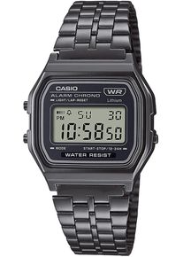CASIO VINTAGE Damen Chronograph, schwarz, Armbanduhren, Quarzuhr, Armbanduhr, Damenuhr, Herrenuhr, Digitaluhr,Edelstahlarmband