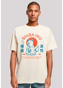 F4NT4STIC Herren T-Shirt "Japanischer Shiba Inu Hund", beige, casual, Gr. L, Obermaterial: 100% Baumwolle, Shirts, Premium Qualität