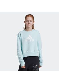 Kinder Sweatshirt "JG GLM CREW", blau, sportlich, Gr. 170, adidas Sportswear, Obermaterial: 78% Baumwolle, 22% Polyester, Sweatshirts