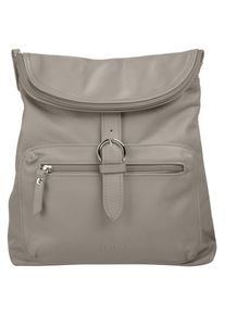 FORTY Cityrucksack, grau, Rindsleder, Leder, casual, Rucksäcke, echt Leder, Made in Italy