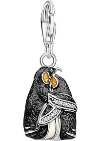 Thomas Sabo Damen Charm-Einhänger "Pinguine, 1909-691-7", braun, Silber 925 (Sterlingsilber), Charms, mit Zirkonia (synth.)