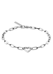 Damen Armband "Schmuck Geschenk Edelstahl Armkette Herz, LJ-0343-B-20, LJ-0344-B-20", Edelstahl, silber, Liebeskind Berlin, Edelstahl, Armbänder