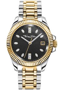 Thomas Sabo Damen Quarzuhr "DIVINE", silber, Armbanduhren, Armbanduhr, Damenuhr, Edelstahlarmband, analog, Tag, Zirkonia (synth.)