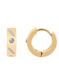 Adelia´s ADELIA ́S Damen Paar Creolen "Neuheit 2025 - Damen Creolen aus Edelstahl und Strass Ø 9 mm", Damen, Edelstahl, gold, Edelstahl, Ohrringe