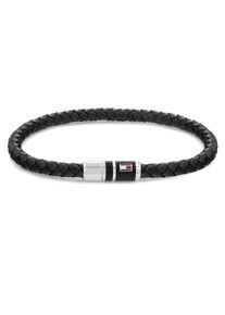 Tommy Hilfiger Herren Armband "Schmuck Edelstahl Armschmuck Lederarmband CASUAL", Leder-Edelstahl, bunt, Leder, Edelstahl, Armbänder