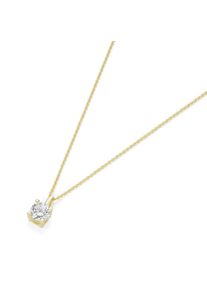 Luigi Merano Damen Goldkette "mit Brillant Anhänger", 45cm, Gelbgold 585, gold, Gelbgold 585, Halsketten