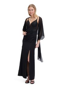 Vera Mont Damen Multifunktionstuch "Vera Mont Chiffonstola schmal geschnitten", schwarz, festlich, Chiffon, Polyester, Modetücher, Material