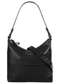 SPIKES & SPARROW Damen Umhängetasche, SPIKES & SPARROW, schwarz, Leder, vintage, Taschen, echt Leder