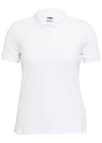 Urban Classics Damen Poloshirt "Urban Classics Ladies Polo Shirt", weiß, klassisch, Gr. XS, unifarben, 100% Baumwolle, Shirts