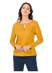 Lady Damen Langarmshirt "Shirt", gelb, Gr. 42, unifarben, 50% Baumwolle, 50% Modal, Shirts