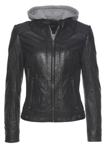 Mauritius Damen Lederjacke "Junja", schwarz, sportlich, Gr. XXL, Obermaterial: 100% Schafsleder. Futter: 100% Baumwolle. Ärmelfutter: 100% Polyester.
