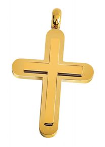 Adelia´s ADELIA ́S Damen Ketten-Anhänger "Neuheit 2025 - hochwertiger Kreuz Anhänger aus Edelstahl", Silber 925 (Sterlingsilber), gold, Silber 925