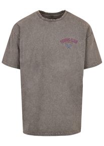 Merchcode Herren T-Shirt "Merchcode Herren College Club Acid Washed Oversized Tee", grau, casual, Gr. XXXL, bedruckt, 100% Baumwolle, Shirts