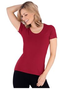 TRIGEMA Damen T-Shirt "TRIGEMA Rundhalsshirt aus Viskose", rot, Basic, Gr. XXXL, 94% Viskose, 6% Elastan, Shirts