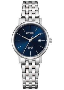 Citizen Damen Quarzuhr, silber, Armbanduhren, Armbanduhr, Damenuhr, Edelstahlarmband, Datum