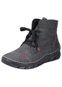Rieker Damen Winterboots, Gr. 38, grau, Lederimitat, Textil, sportlich, Schuhe, mit softem Schaftrand