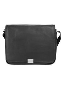 Bruno Banani Damen Umhängetasche "WHISPER", schwarz, Leder, gemustert, Taschen, echt Leder