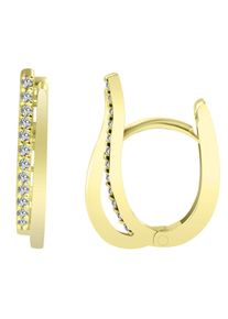 Adelia´s ADELIA ́S Damen Paar Creolen "Neuheit 2025 - Damen Creolen aus poliertem Gold 333 und Zirkonia", Damen, Gelbgold 333, gold, Gelbgold 333, Ohrringe