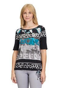 Betty Barclay Damen Kurzarmshirt "Betty Barclay Casual-Shirt mit Tunnelzug", blau, casual, Gr. 36, Jersey, Obermaterial: 95% Viskose, 5% Elasthan.,
