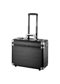 alumaxx Herren Pilotenkoffer "Discovery, schwarz matt", schwarz, Aluminium, unifarben, Koffer, Handgepäck Koffer, Reisekoffer aus Aluminium