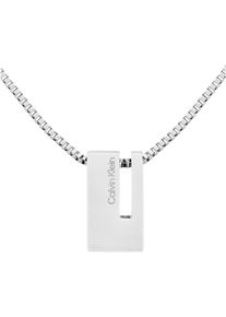 Calvin Klein Herren Kette mit Anhänger "CK EXPOSED, 35100019", Edelstahl, L: 61cm B: 2mm, silber, Edelstahl, B:2mm, Halsketten