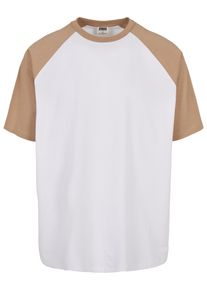 Urban Classics Herren T-Shirt "Urban Classics Herren Organic Oversized Raglan Tee", weiß, casual, Gr. S, unifarben, 100% Baumwolle, Shirts