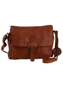 Harbour 2nd Damen Umhängetasche "Rosi", braun, Leder, washed, Taschen, mit 2 Reißverschluss-Innenfächer