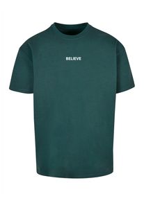 Merchcode Herren T-Shirt "Merchcode Herren Believe Front Heavy Oversized Tee", grün, casual, Gr. M, bedruckt, 100% Baumwolle, Shirts