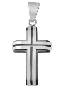 Adelia´s ADELIA ́S Damen Ketten-Anhänger "Neuheit 2025 - stylischer Kreuz Anhänger aus Edelstahl", Edelstahl, blau, Edelstahl, Schmuckanhänger