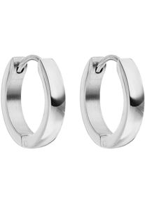 PURELEI Damen Paar Creolen "Schmuck Geschenk Smooth Ohrringe, 23121", Edelstahl, silber, Edelstahl, Ohrringe
