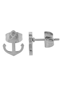 Adelia´s ADELIA ́S Damen Paar Ohrhänger "Neuheit 2025 - Unisex Ohrstecker aus Edelstahl mit Anker", Unisex, Edelstahl, silber, Edelstahl, Ohrringe