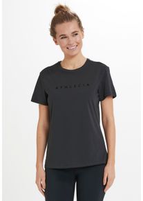 ENDURANCE ATHLECIA ATHLECIA Herren Funktionsshirt "KATTY W Slub Tee", grau, casual, Gr. 38, bedruckt, 60% Baumwolle, 40% Polyester, Shirts, aus Baumwolle und