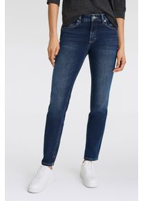 BOSS Orange Damen Slim-fit-Jeans "Jackie Mid Rise, Mid Waist Premium Damenmode"open blau 480, casual, Gr. 25, unifarben, Denim/Jeans, Obermaterial: