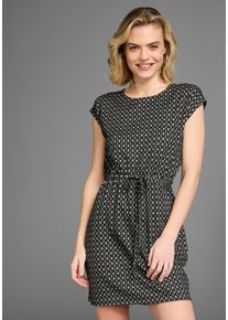 Laura Scott Damen Sommerkleidschwarz, grau, grafik, casual, Gr. 48, gemustert, Single Jersey, Obermaterial: 95% Viskose, 5% Elasthan, Kleider,