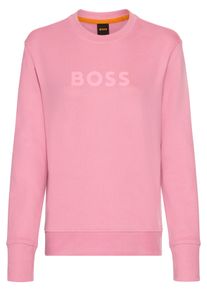 BOSS Orange Damen Sweatshirt "Elaboss Premium Damenmode"open lila 554, casual, Gr. XL, unifarben, Sweatware, Obermaterial: 100% Baumwolle,