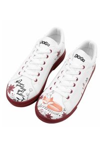 DOGO Damen Sneaker "Ace Sneakers Life Goes On Damen Sneaker / Female", Gr. 39weiß, weiß, orange, Lederimitat, casual, Schuhe, Vegan