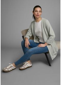 Laura Scott Damen Longblazermint, eco, feminin, Gr. 38, Jersey, Obermaterial: 97% Polyester, 3% Elasthan, Blazer, mit Reißverschlüssen