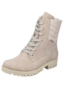 Rieker Damen Winterstiefelette, Gr. 41, beige, Lederimitat, Textil, sportlich, Schuhe, mit wasserabweisender RiekerTEX-Membran