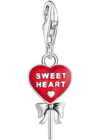 Thomas Sabo Damen Charm-Einhänger "roter Herz-Lollipop, 2072-664-10", bunt, Silber 925 (Sterlingsilber), Charms