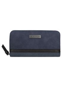 Tom Tailor Geldbörse "Elin", blau, Polyurethan, kontrastfarbene Details, casual, Kleinlederwaren, mit außergewöhnlicher seitlichen Aufhängung und