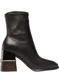 Tory Burch Stiefel - Tronchetti Multi Logo Strech Boot - Gr. 6 - in Schwarz - f&uuml;r Damen